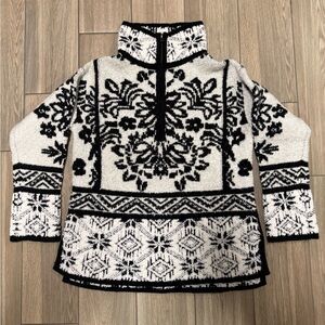 Anthropologie Maeve Wool Blend 3/4 Zip Pullover